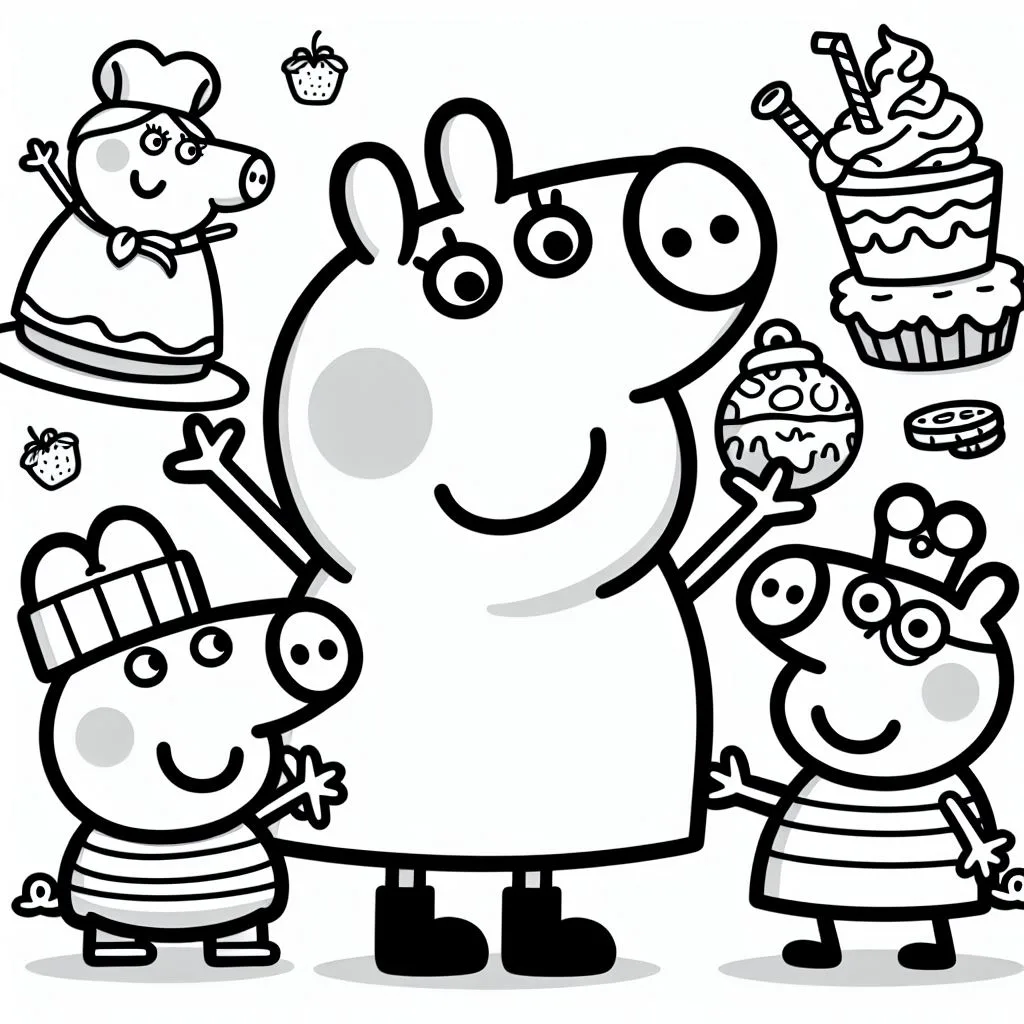 Colorindo peppa pig