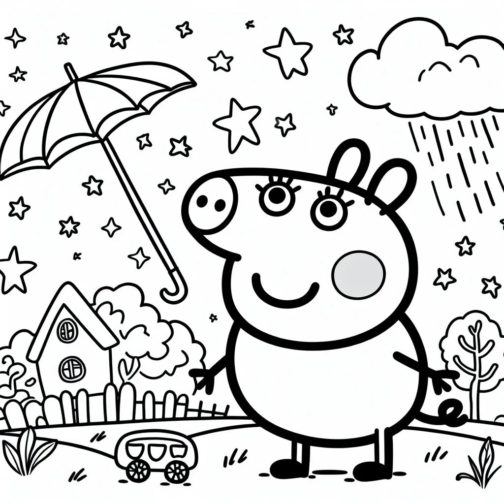 Colorindo peppa pig