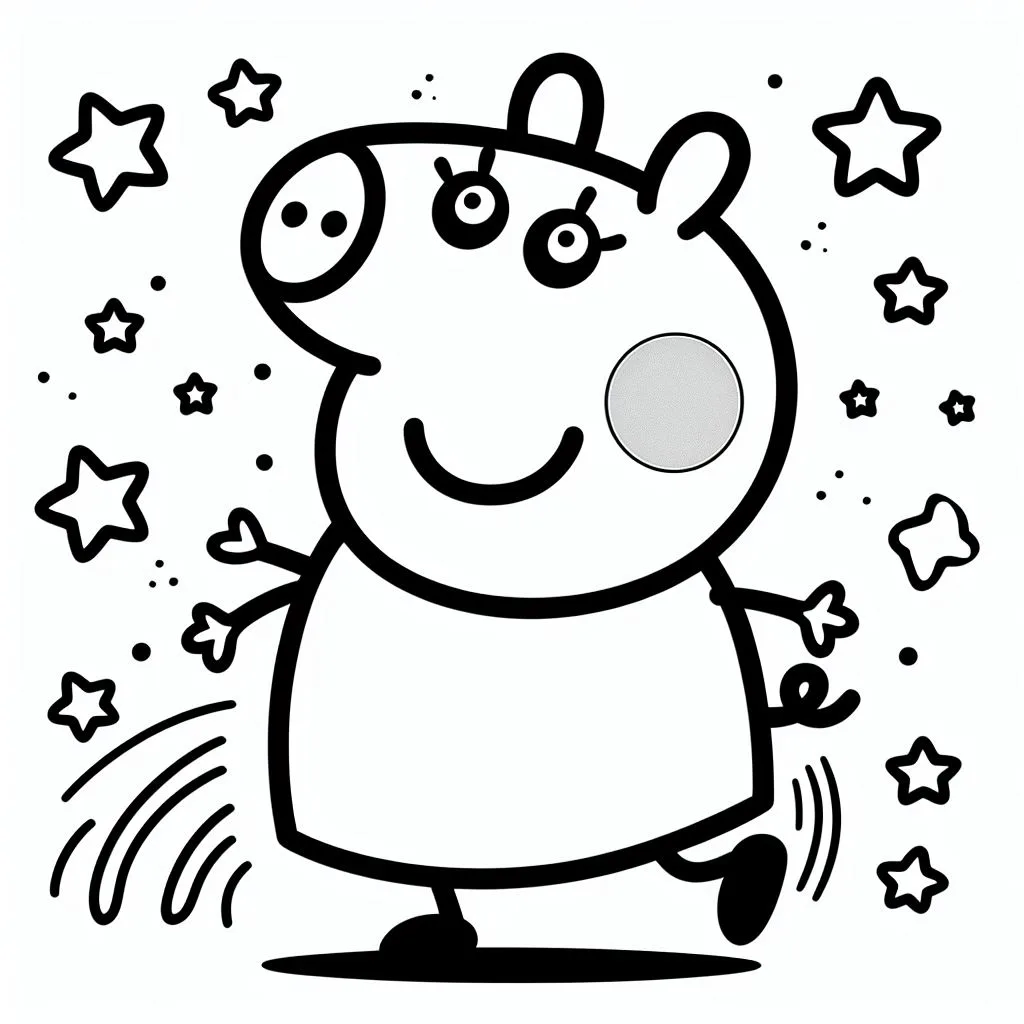 Colorindo peppa pig