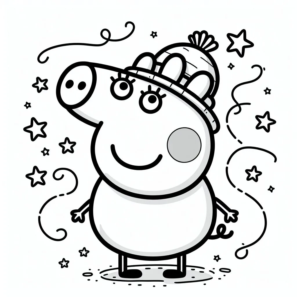 Colorindo peppa pig