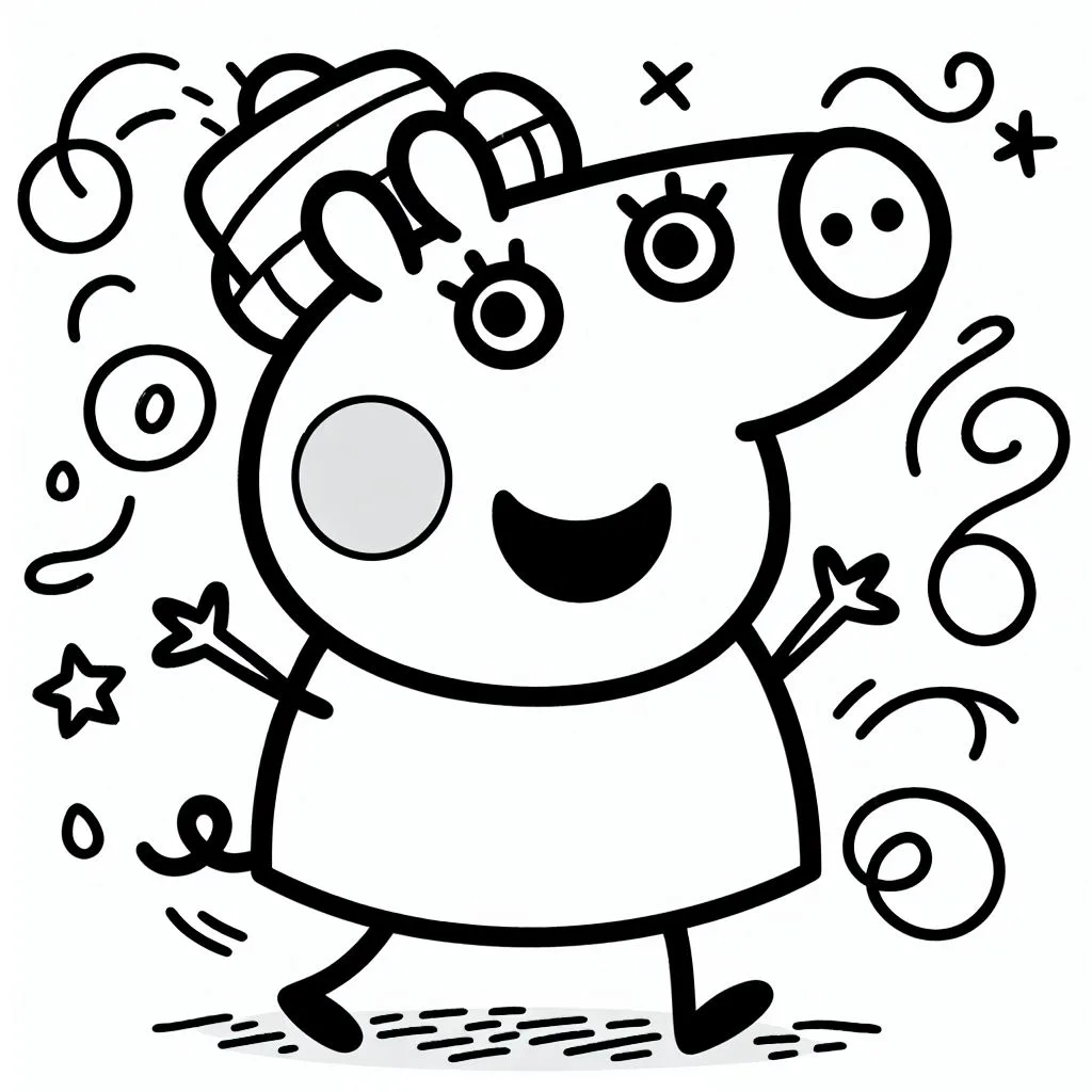 Colorindo peppa pig