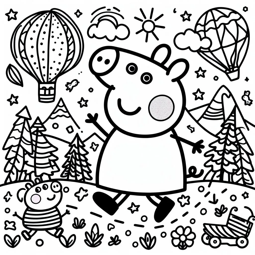 Colorindo peppa pig