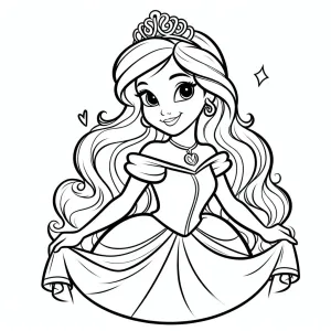 Colorindo princesa disney