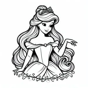 Colorindo princesa disney