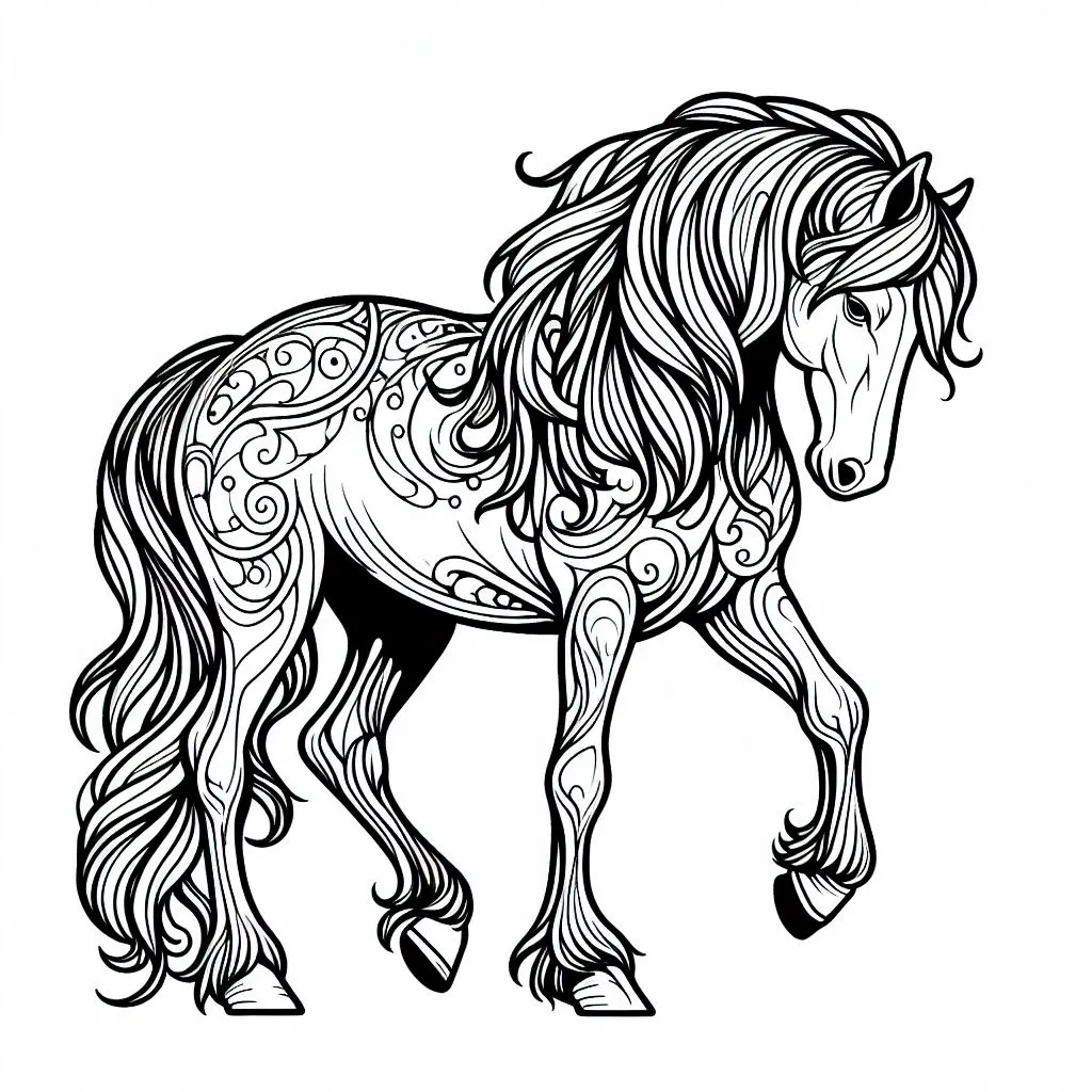 Coloring cavalos