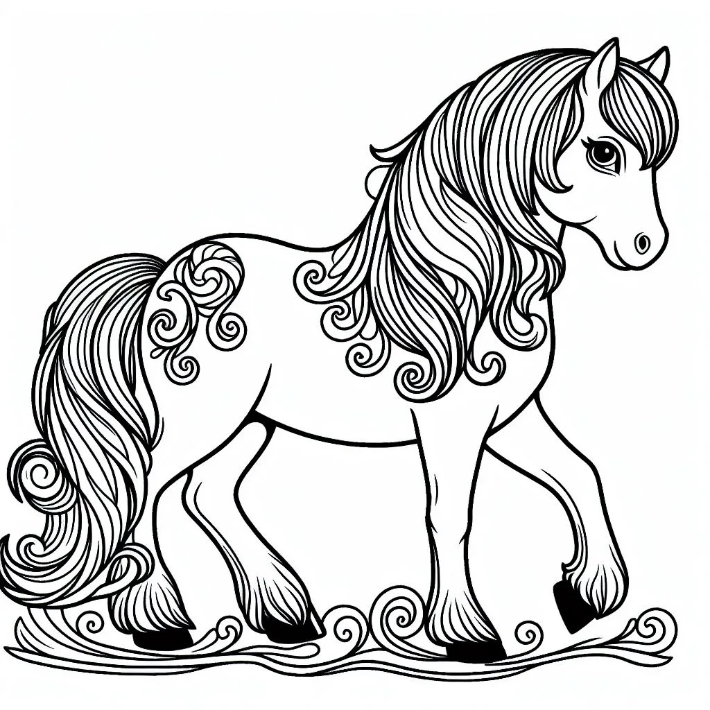 Coloring cavalos