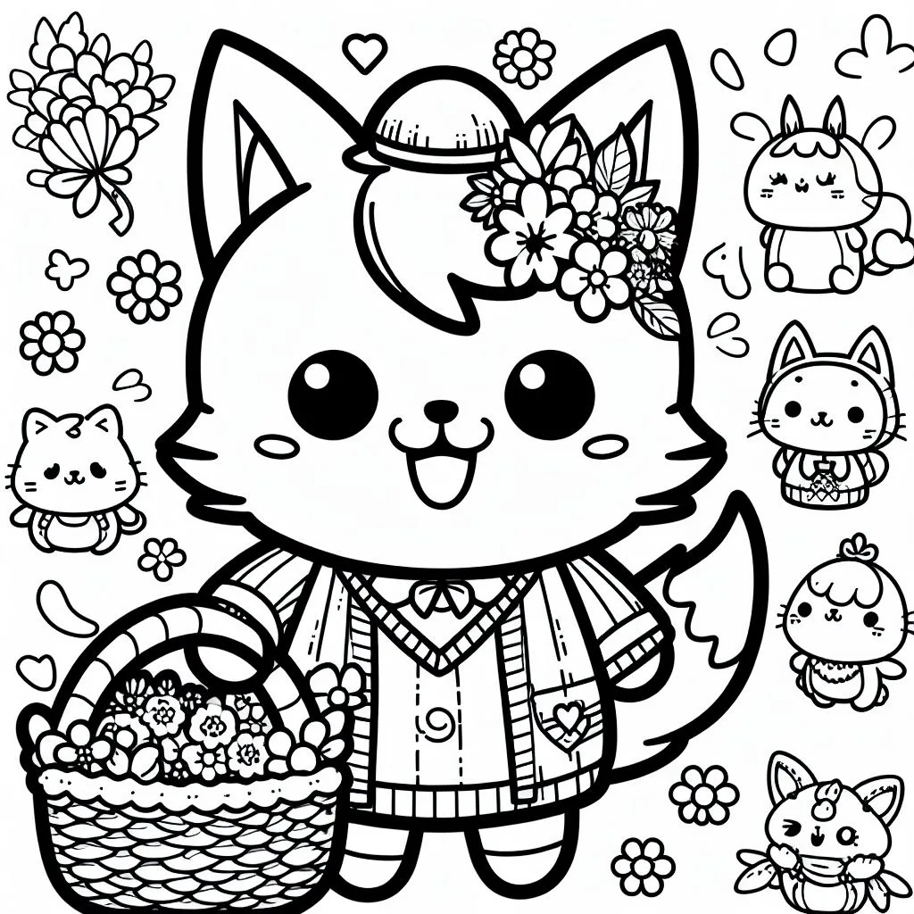 Colorindo kawaii