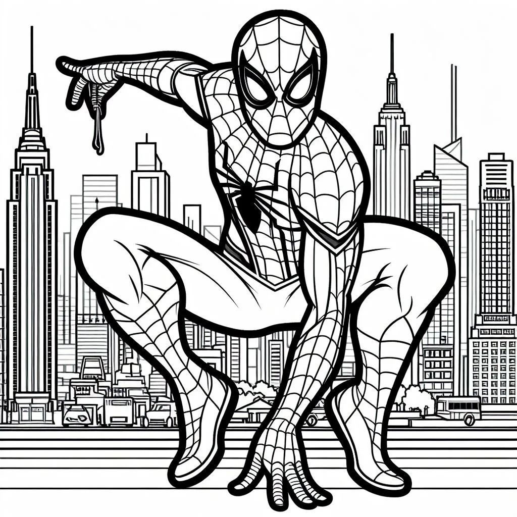 Desenhos do homem aranha para colorir