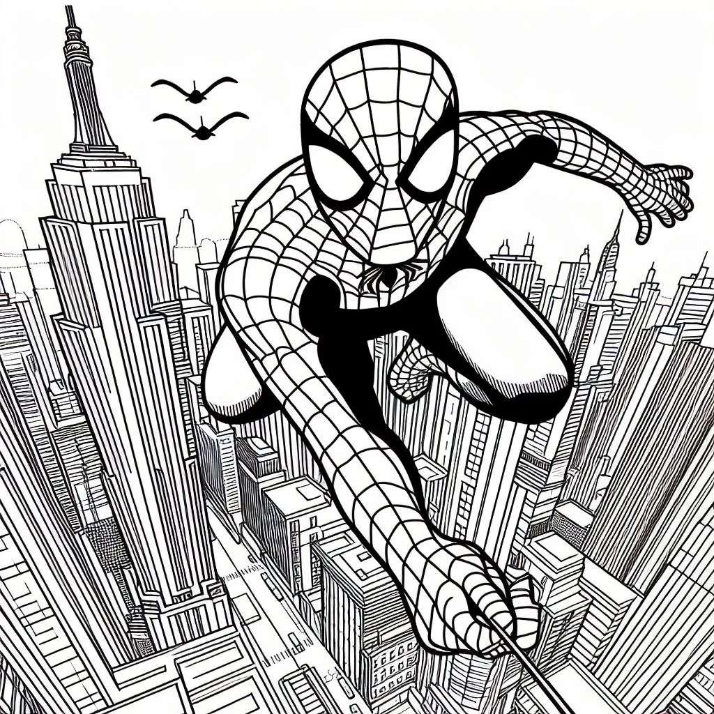 Desenhos do homem aranha para colorir