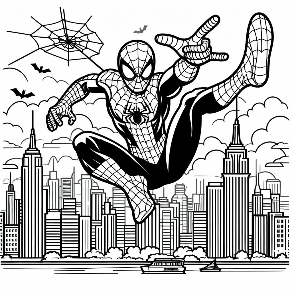 Desenhos do homem aranha para colorir