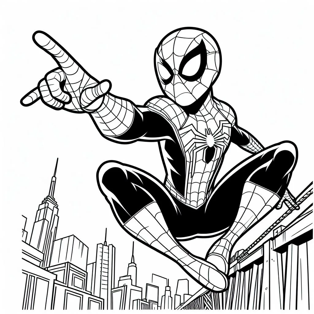 Desenhos do homem aranha para colorir