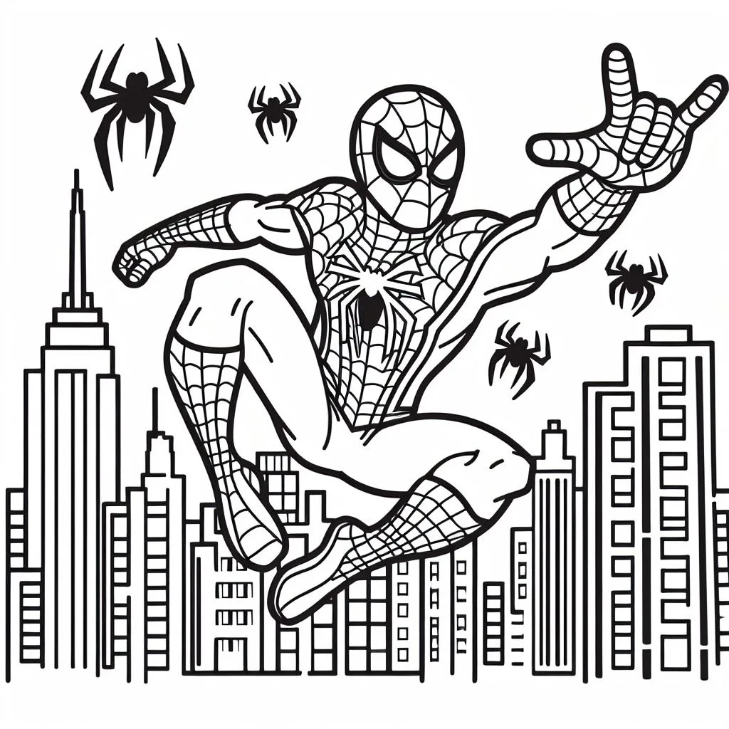 Desenhos do homem aranha para colorir
