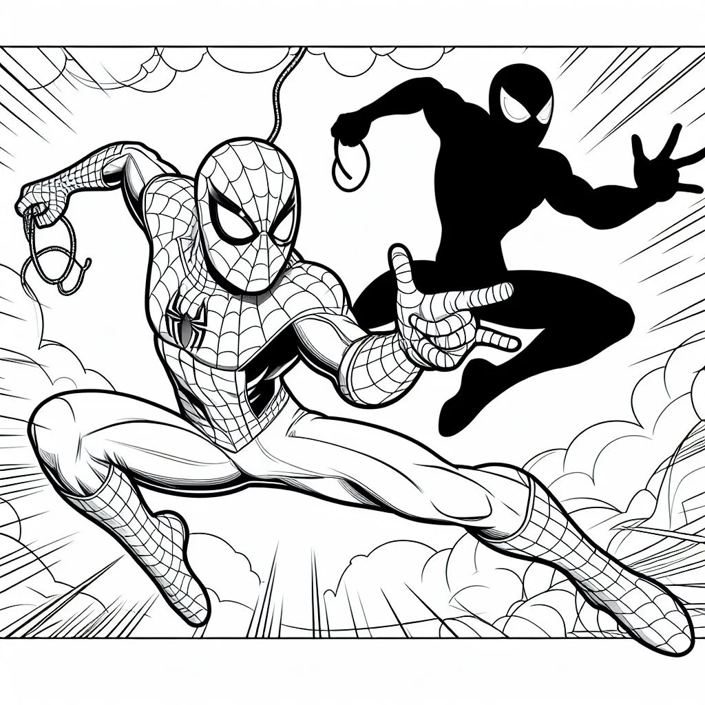 Desenhos do homem aranha para colorir