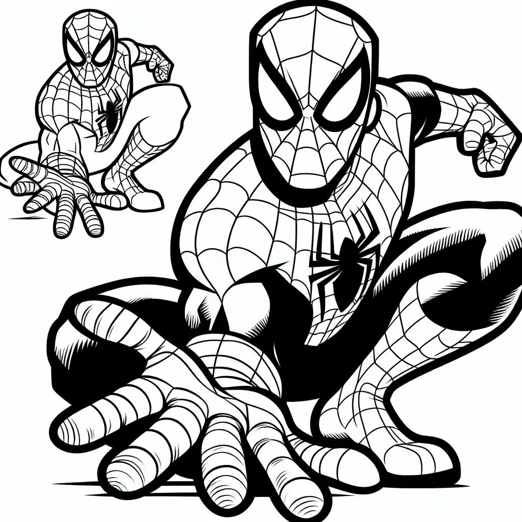Desenhos do homem aranha para colorir