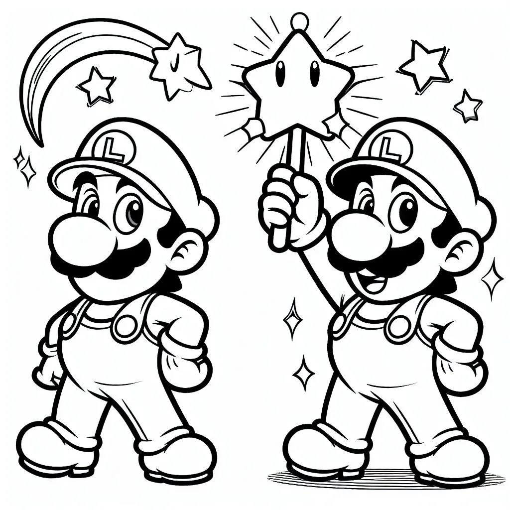 Desenhos para colorir luigi