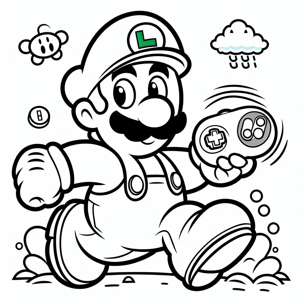 Desenhos para colorir luigi