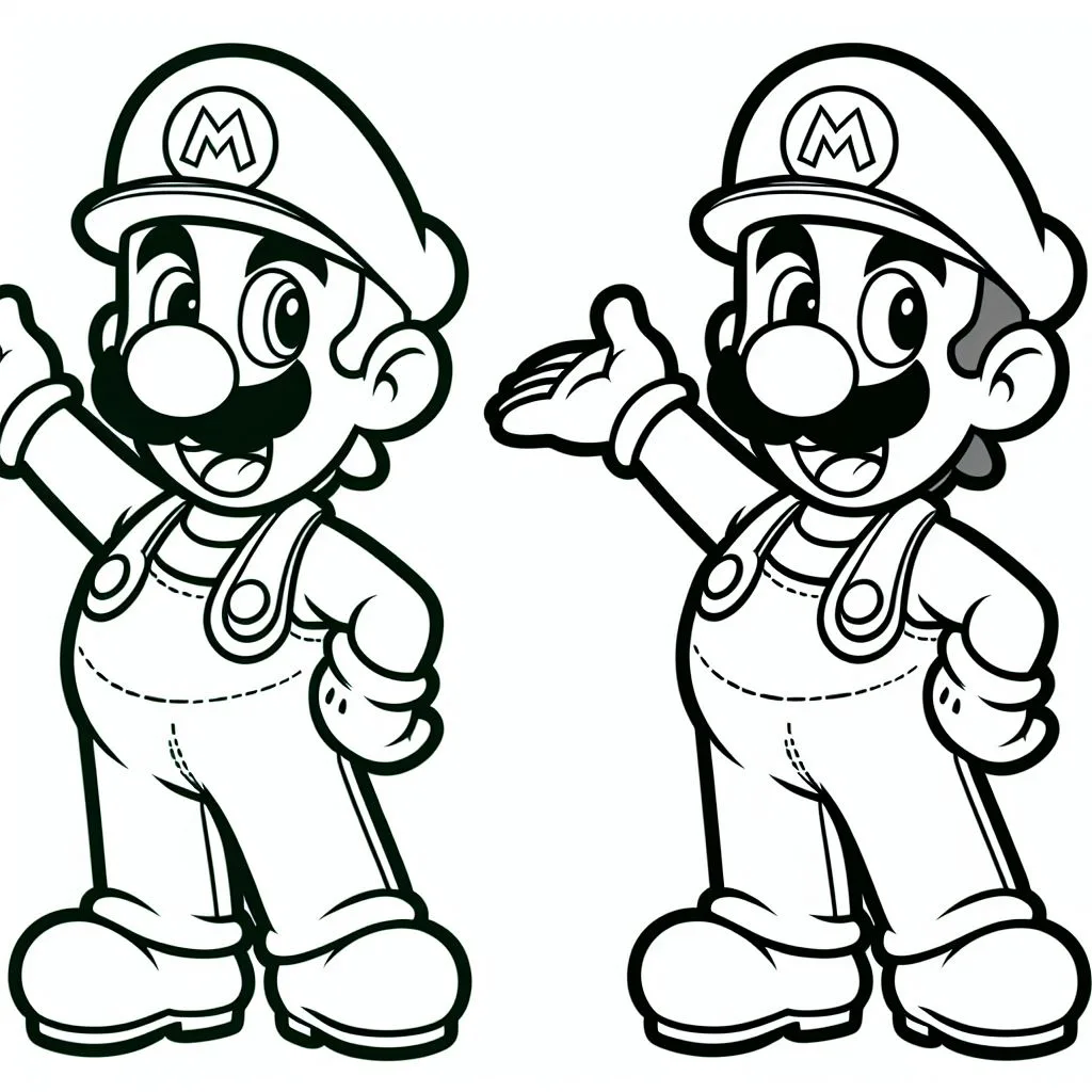 Desenhos para colorir luigi