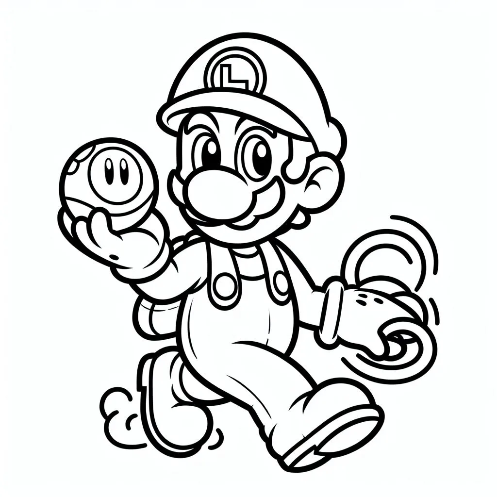 Desenhos para colorir luigi