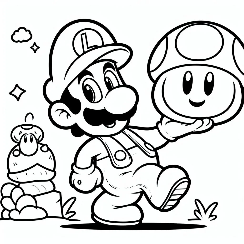 Desenhos para colorir luigi