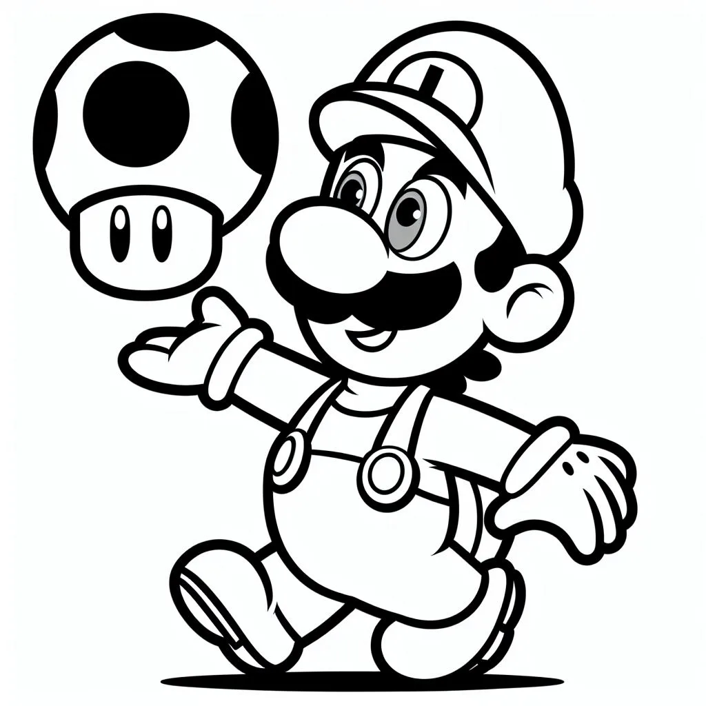 Desenhos para colorir luigi