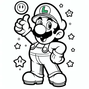 Desenhos para colorir luigi