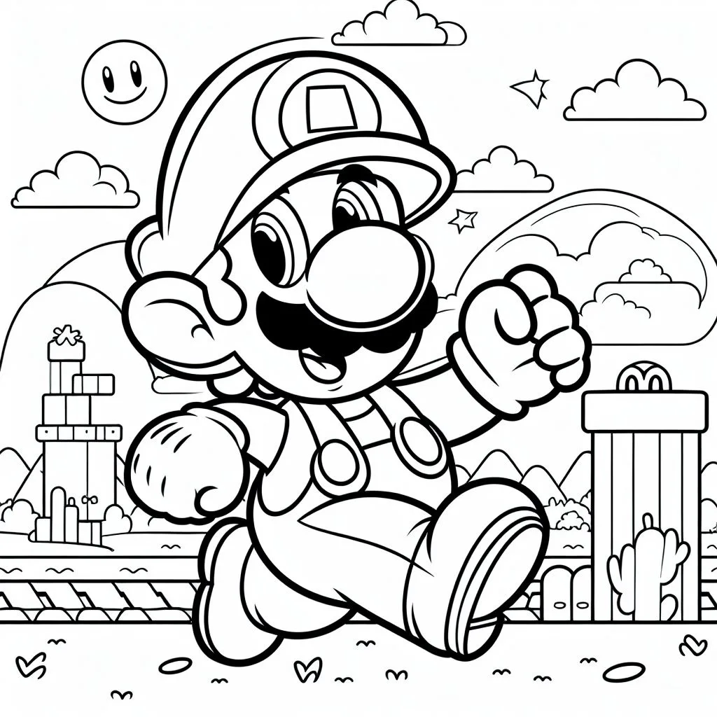 Desenhos para colorir luigi