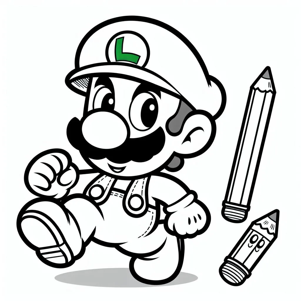 Desenhos para colorir luigi