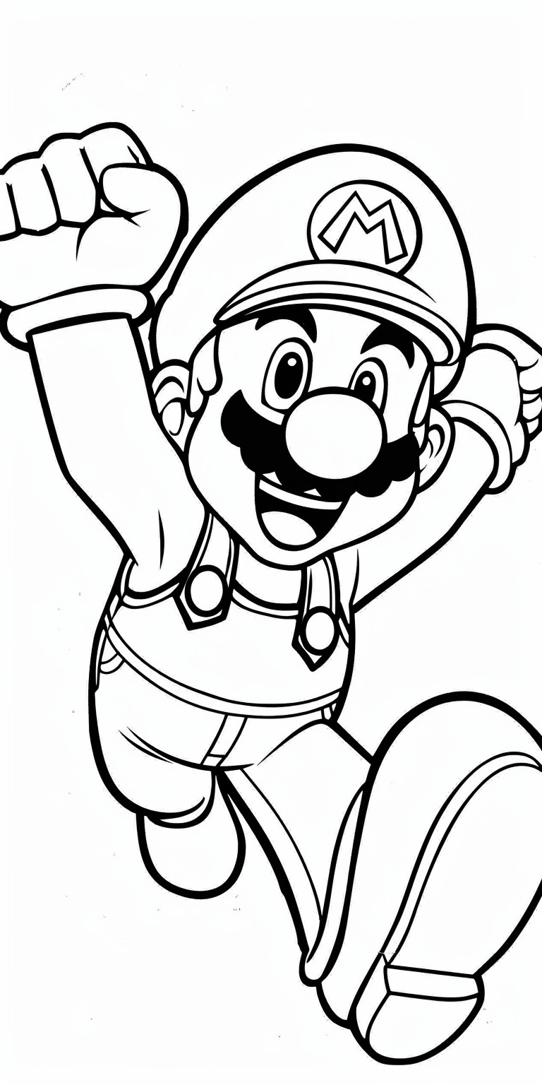 Desenho do super mario bros para imprimir e colorir