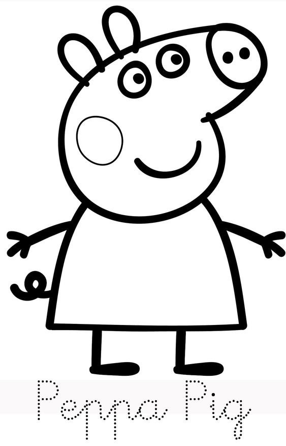 Desenho da peppa pig para colorear e imprimir