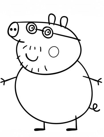 Desenho da peppa pig para colorear e imprimir