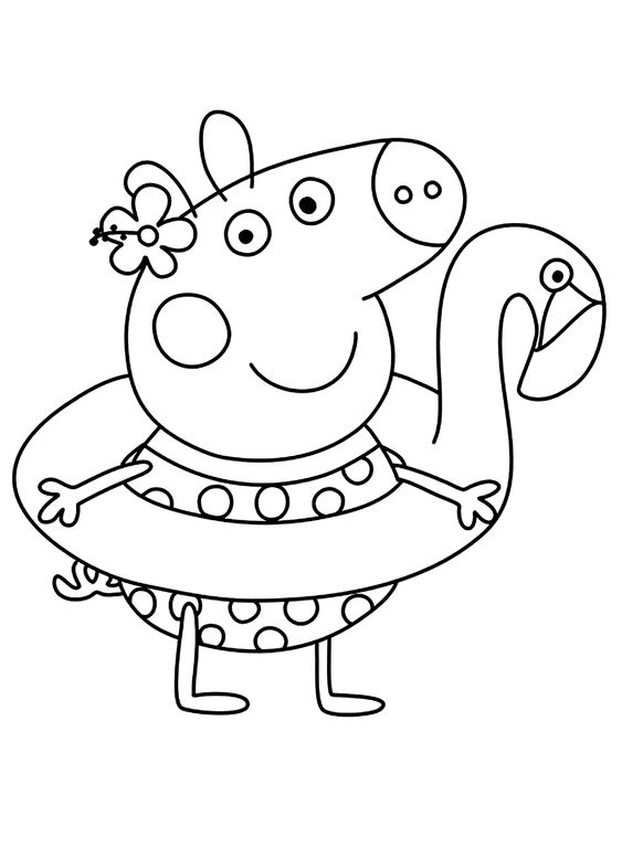 Desenho da peppa pig para colorear e imprimir