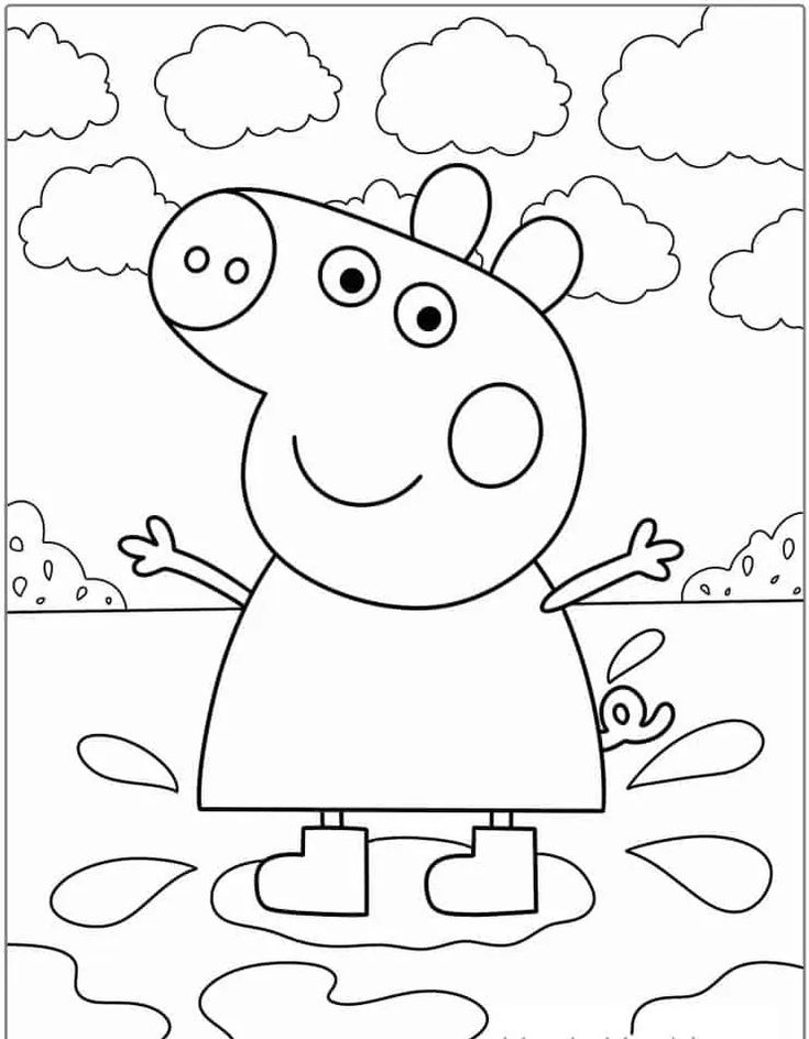 Desenho da peppa pig para colorear e imprimir