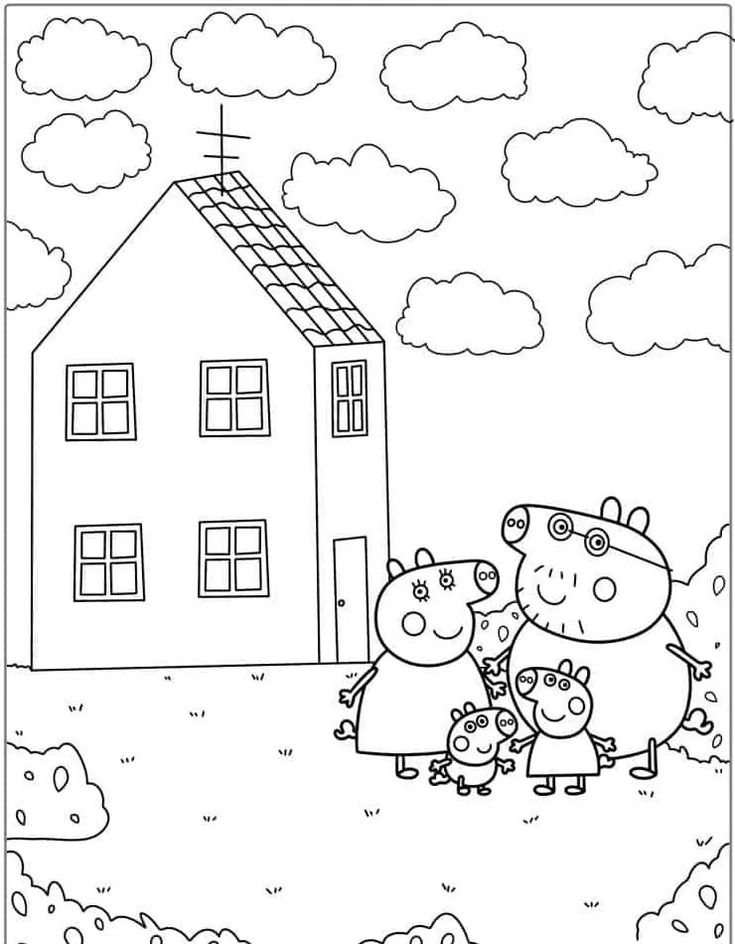 Desenho da peppa pig para colorear e imprimir