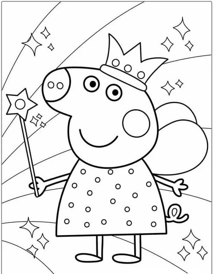Desenho da peppa pig para colorear e imprimir