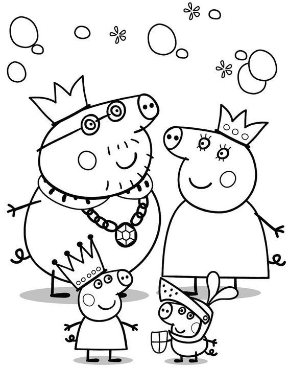 Desenho da peppa pig para colorear e imprimir
