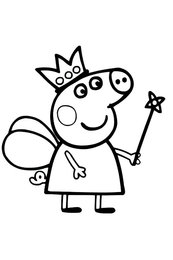 Desenho da peppa pig para colorear e imprimir