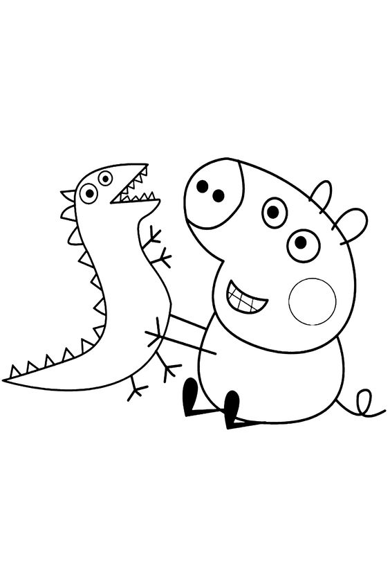 Desenho da peppa pig para colorear e imprimir