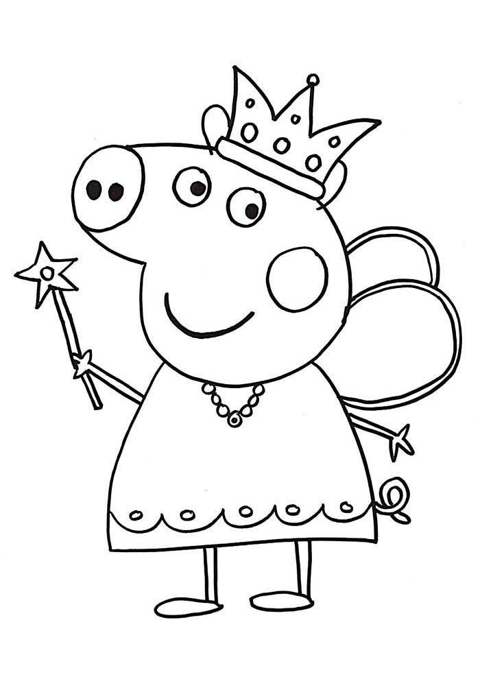 Desenho da peppa pig para colorear e imprimir