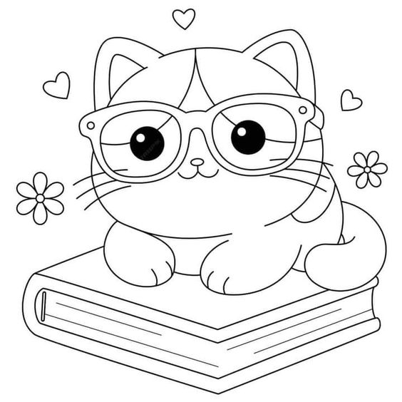 Desenho do gato para colorir e imprimir