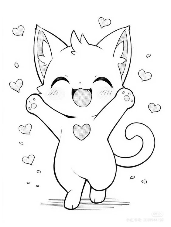 Desenho do gato para colorir e imprimir