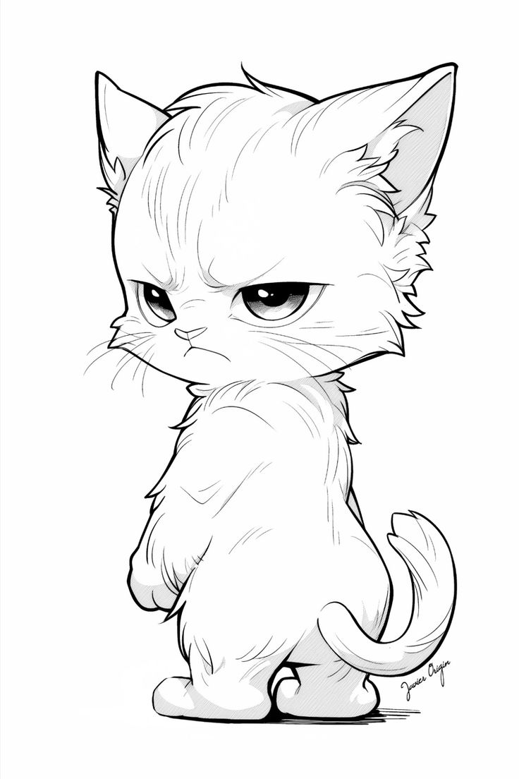 Desenho do gato para colorir e imprimir