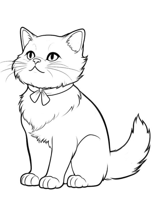 Desenho do gato para colorir e imprimir