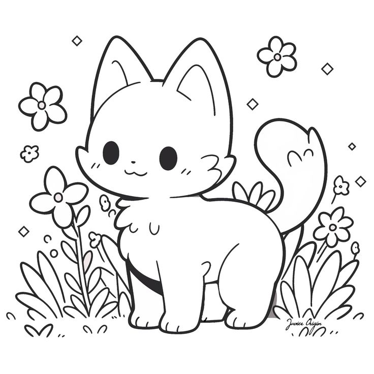 Desenho do gato para colorir e imprimir