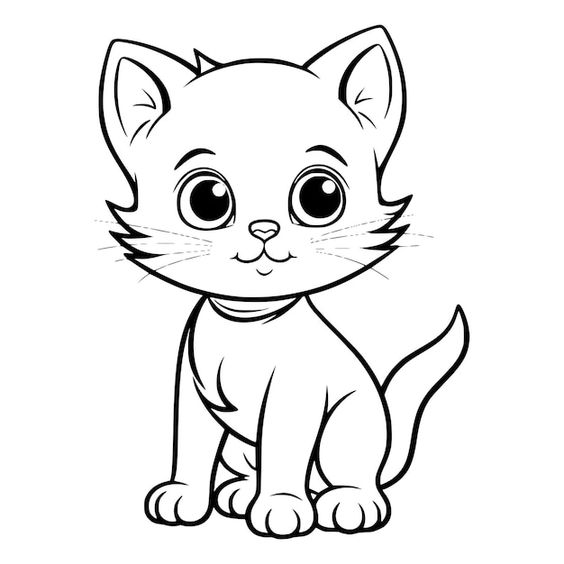 Desenho do gato para colorir e imprimir