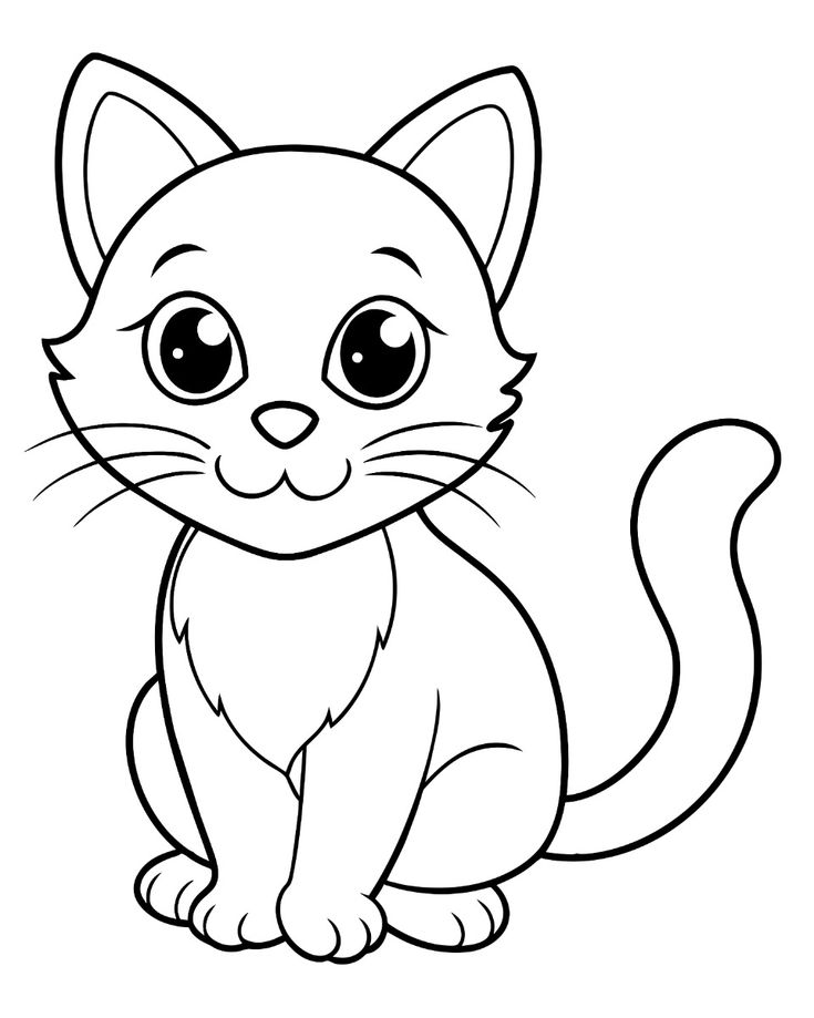 Desenho do gato para colorir e imprimir