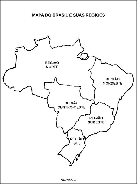 Desenho do mapa do brasil para colorir e imprimir