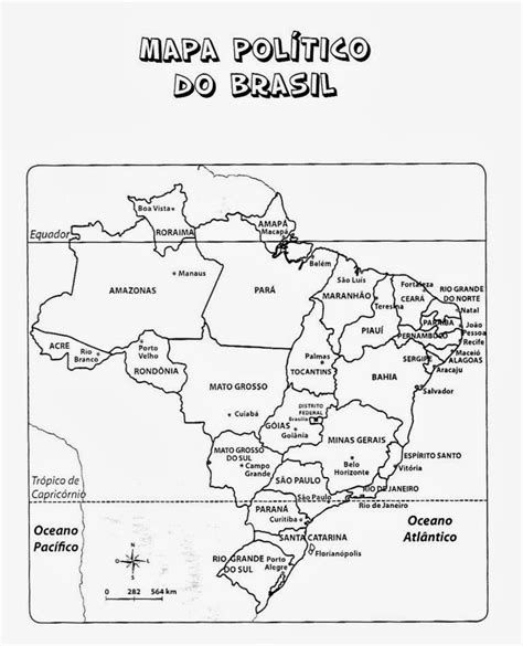Desenho do mapa do brasil para colorir e imprimir