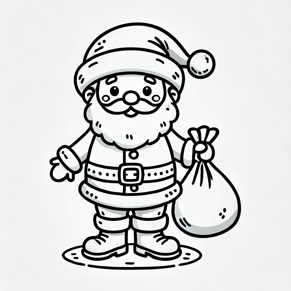 Desenho para colorir do papai noel