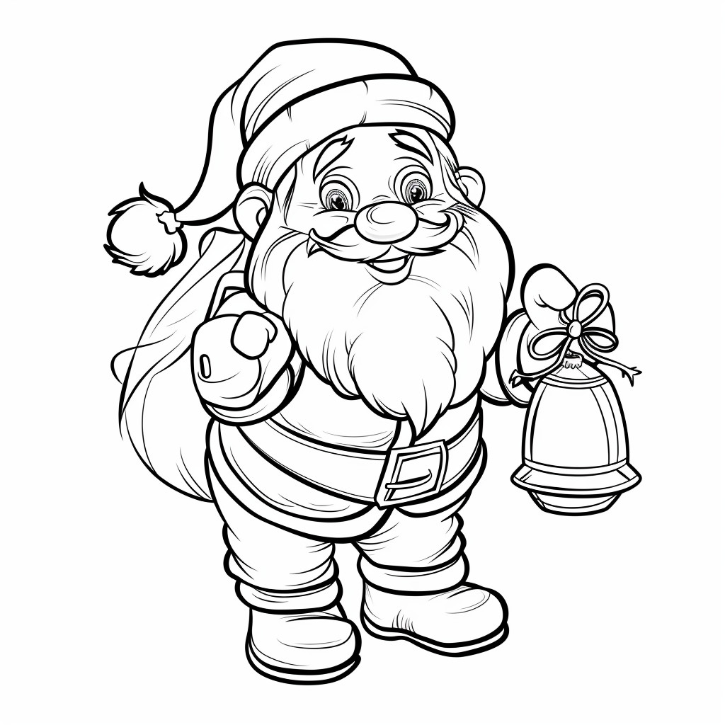 Desenho para colorir do papai noel