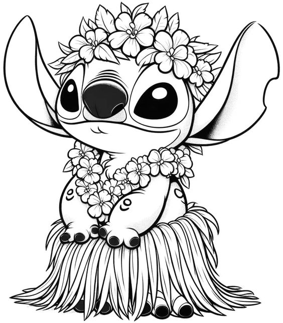 Desenho stitch para colorir